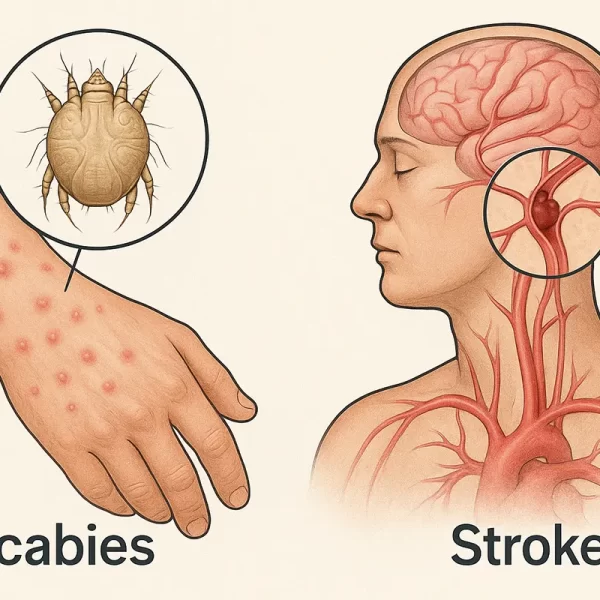 ارتباط علمی بین گال (Scabies) و سکته مغزی